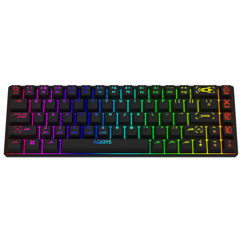 Clavier Mécanique AQIRYS MIRA, 100% Anti-ghosting, RGB -Black