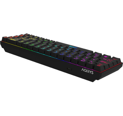 Clavier Mécanique AQIRYS MIRA, 100% Anti-ghosting, RGB -Black