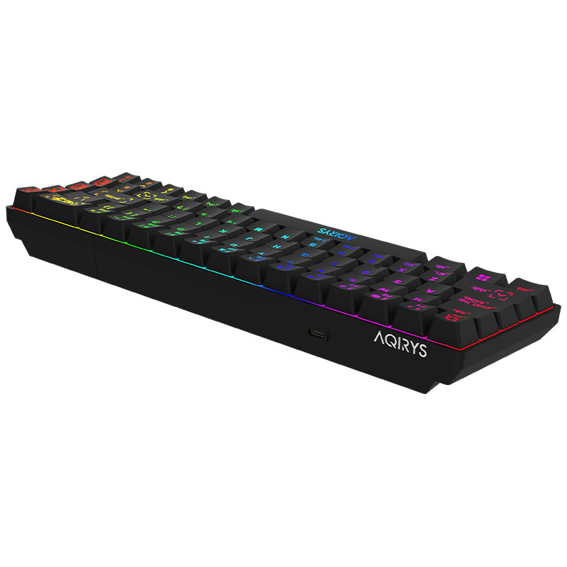 Clavier Mécanique AQIRYS MIRA, 100% Anti-ghosting, RGB -Black