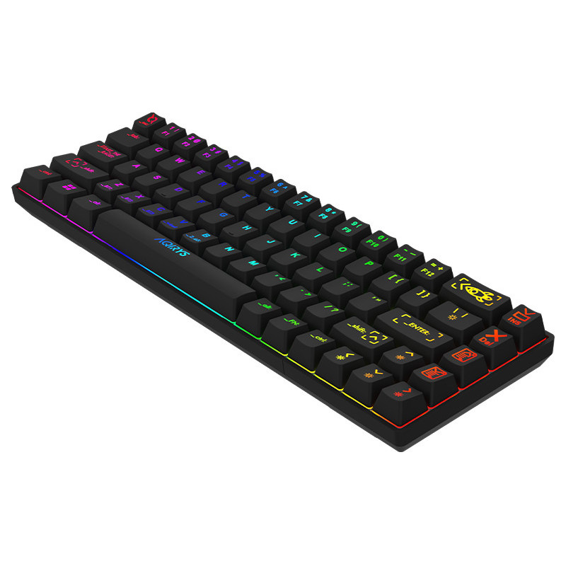 Clavier Mécanique AQIRYS MIRA, 100% Anti-ghosting, RGB -Black