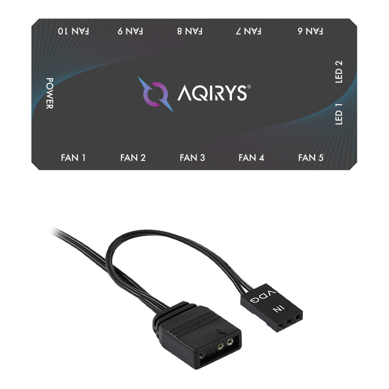 Boitier AQIRYS NAOS 4 fans, ATX, ARGB -Black Boitier AQIRYS NAOS 4 fans, ATX, ARGB -Black