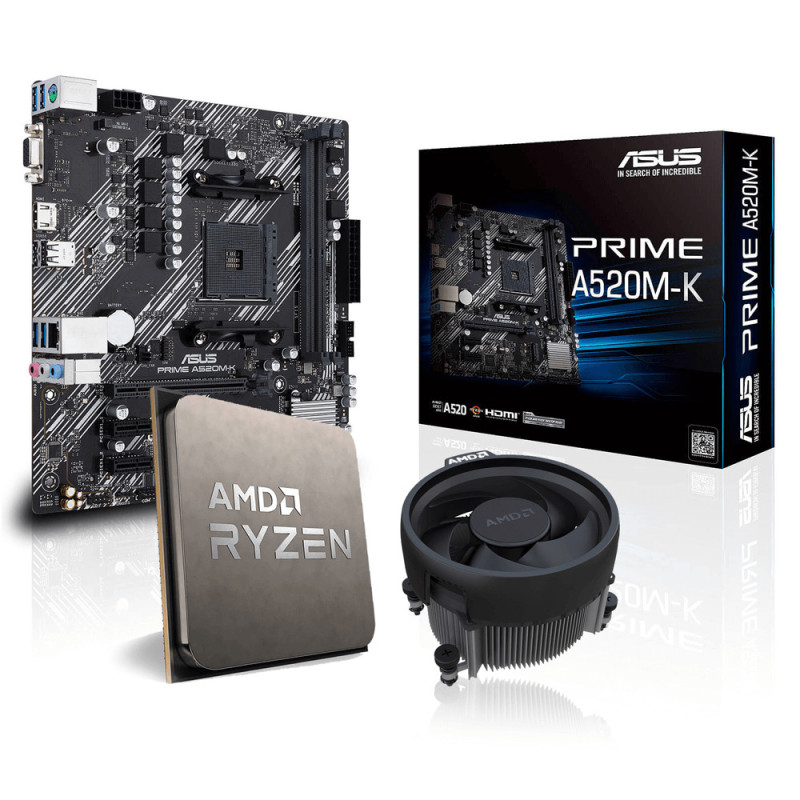 Upgrade PC: Ryzen 5 PRO + AMD WRAITH STEALTH + ASUS A520M-K