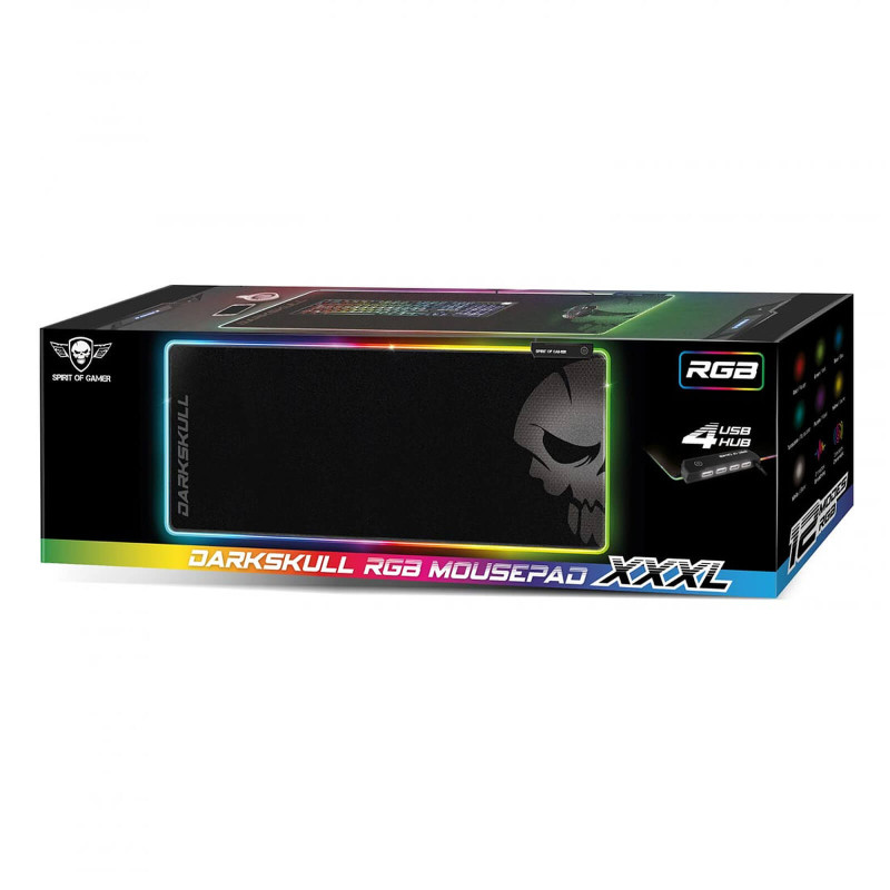 Tapis souris Gamer SOG DARKSULL XXXL RGB Avec Hub 4 USB Tapis souris Gamer SOG DARKSULL XXXL RGB Avec Hub 4 USB