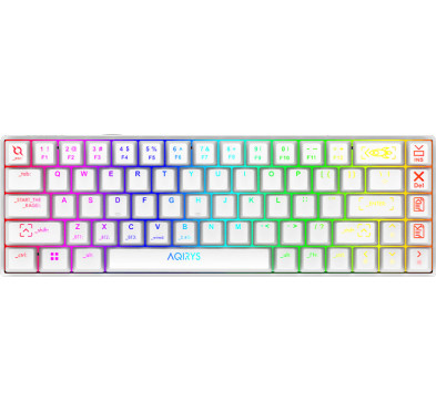 Clavier Mécanique AQIRYS MIRA, 100% Anti-ghosting, RGB -White