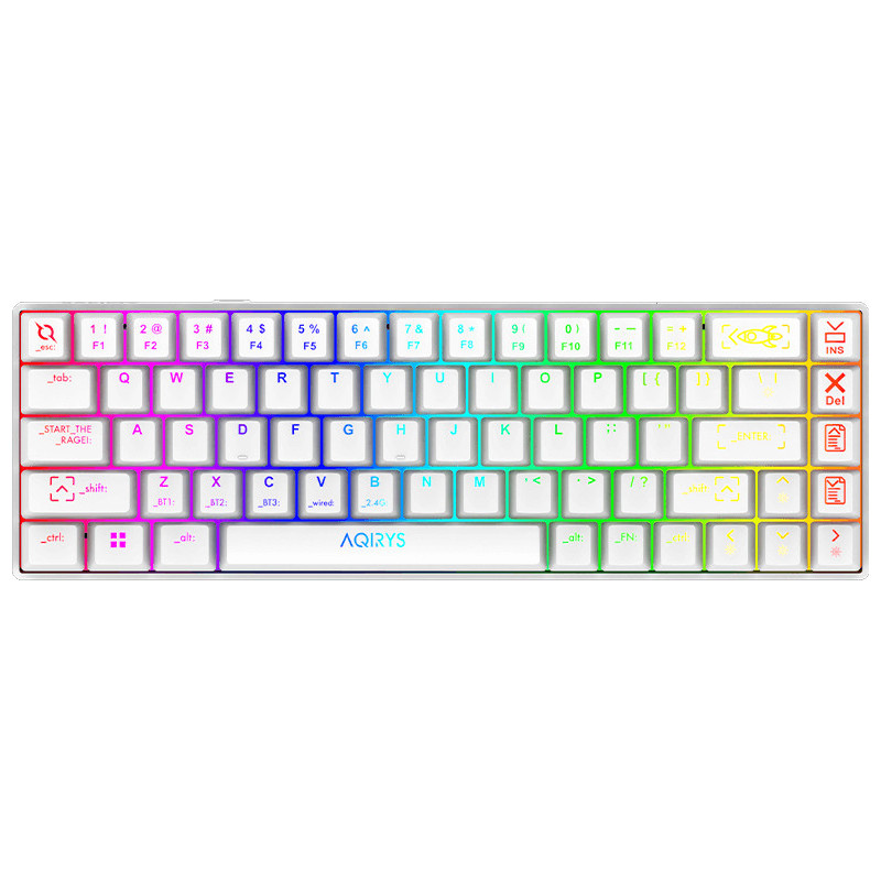 Clavier Mécanique AQIRYS MIRA, 100% Anti-ghosting, RGB -White Clavier Mécanique AQIRYS MIRA, 100% Anti-ghosting, RGB -White
