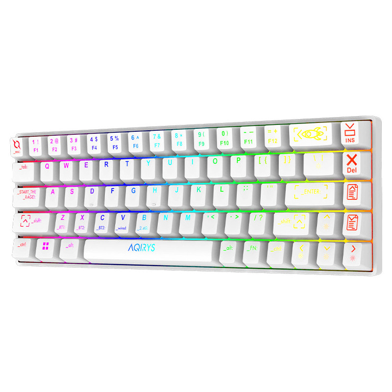 Clavier Mécanique AQIRYS MIRA, 100% Anti-ghosting, RGB -White Clavier Mécanique AQIRYS MIRA, 100% Anti-ghosting, RGB -White