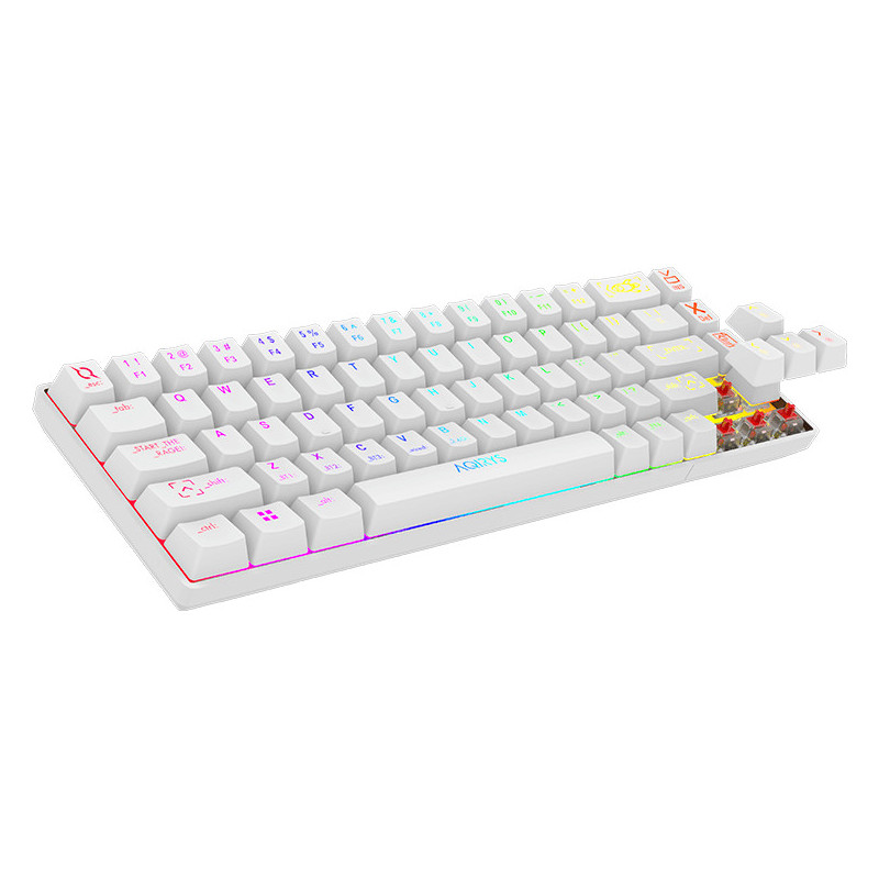 Clavier Mécanique AQIRYS MIRA, 100% Anti-ghosting, RGB -White Clavier Mécanique AQIRYS MIRA, 100% Anti-ghosting, RGB -White