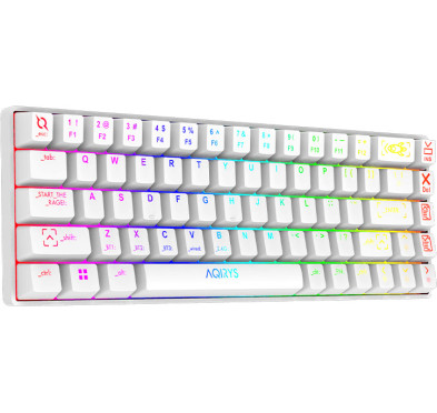 Clavier Mécanique AQIRYS MIRA, 100% Anti-ghosting, RGB -White