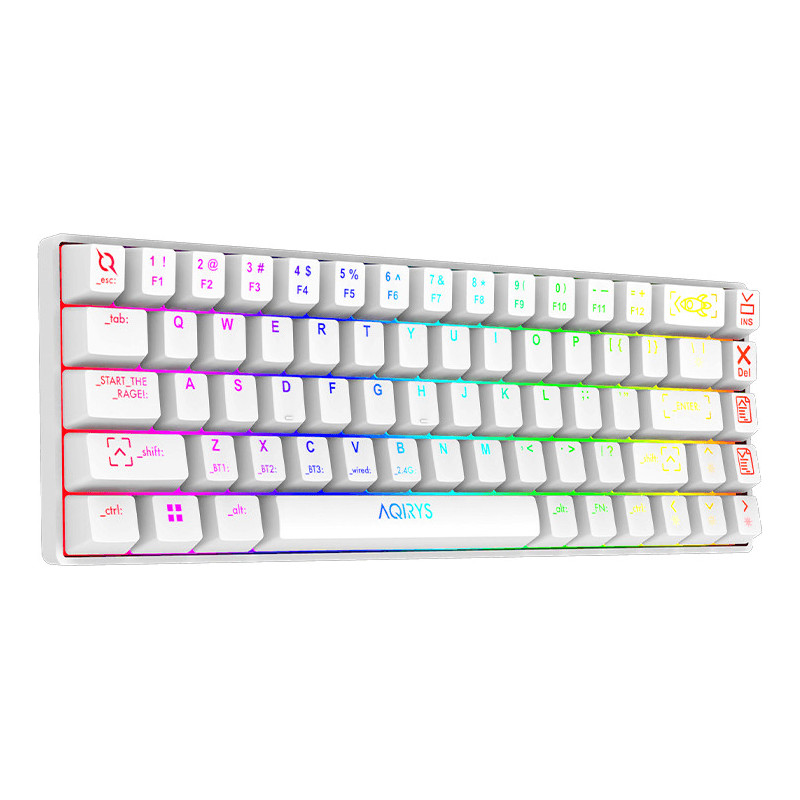Clavier Mécanique AQIRYS MIRA, 100% Anti-ghosting, RGB -White Clavier Mécanique AQIRYS MIRA, 100% Anti-ghosting, RGB -White