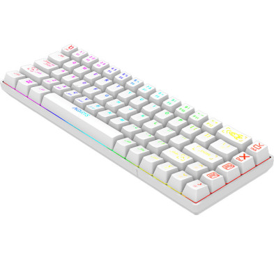 Clavier Mécanique AQIRYS MIRA, 100% Anti-ghosting, RGB -White