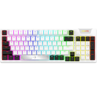 Clavier Gamer Mécanique AQIRYS ADARA, 100% Anti-ghosting, RGB -White