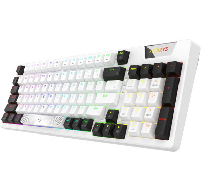 Clavier Gamer Mécanique AQIRYS ADARA, 100% Anti-ghosting, RGB -White