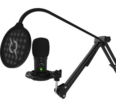 MICROPHONE AQIRYS Voyager - Filaire USB - Noir