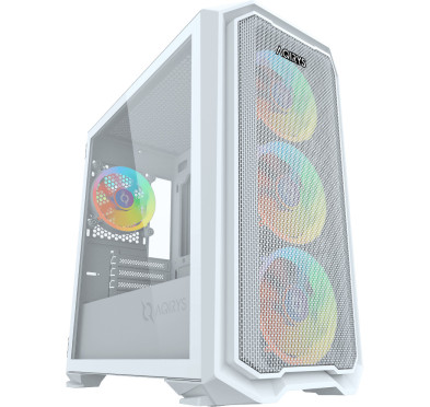 Boitier AQIRYS WEZEN - Mini tour - MATX - 4 Fans - ARGB White