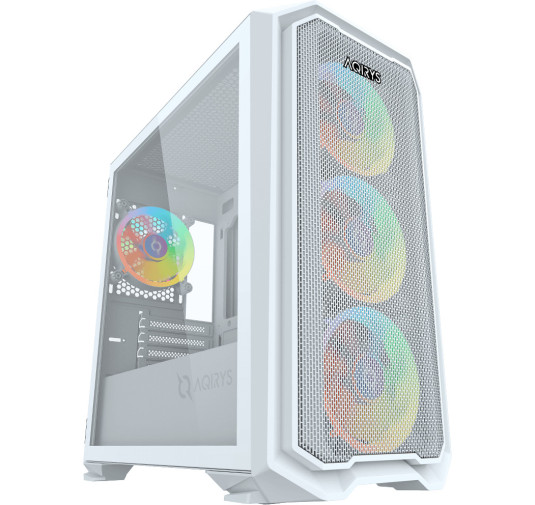 Boitier AQIRYS WEZEN - Mini tour - MATX - 4 Fans - ARGB White