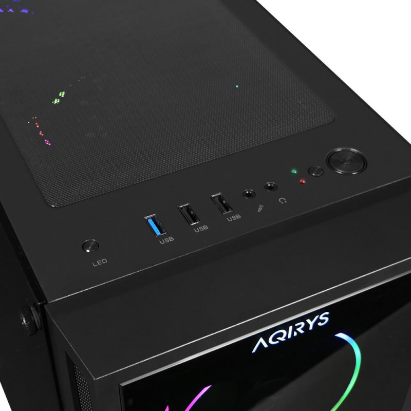 Boitier AQIRYS ANTARES - Midi tour - ATX - 4 Ventilateurs - ARGB Black Boitier AQIRYS ANTARES - Midi tour - ATX - 4 Ventilateurs - ARGB Black