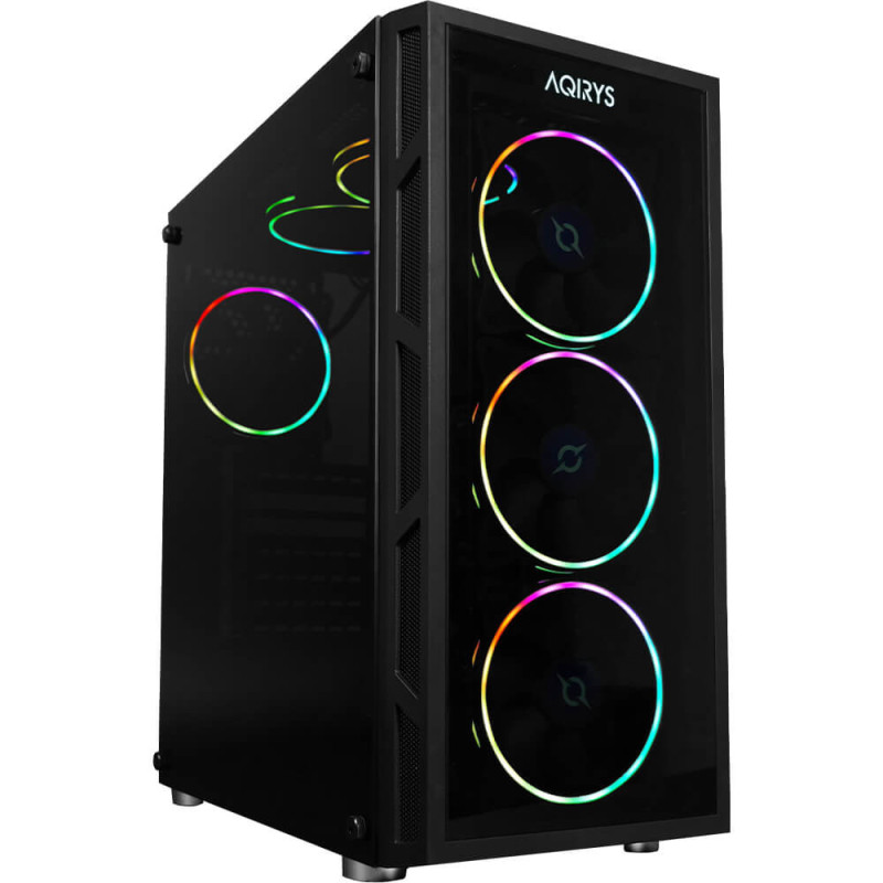 Boitier AQIRYS ANTARES - Midi tour - ATX - 4 Ventilateurs - ARGB Black Boitier AQIRYS ANTARES - Midi tour - ATX - 4 Ventilateurs - ARGB Black