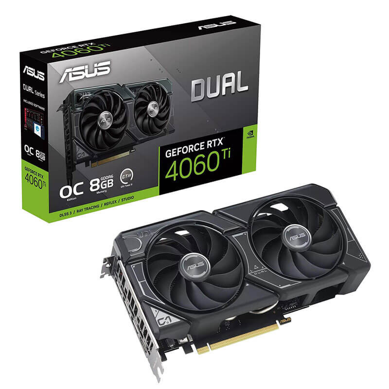 Carte graphique Gaming ASUS Dual RTX™ RTX4060Ti OC 8Go GDDR6