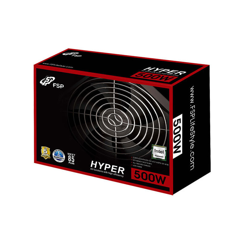 Alimentation FORTRON (FSP) ATX 500W - 80+Hyper 500S Alimentation FORTRON (FSP) ATX 500W - 80+Hyper 500S