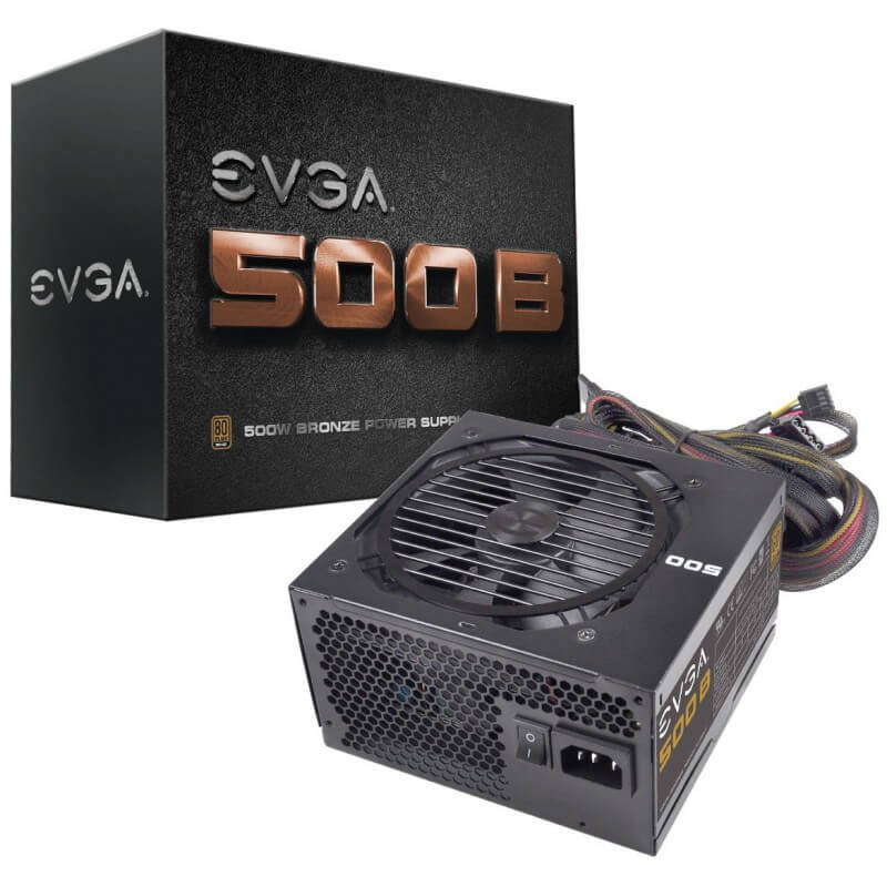 Boite d'alimentation EVGA ATX 500W 80+ Bronze Boite d'alimentation EVGA ATX 500W 80+ Bronze