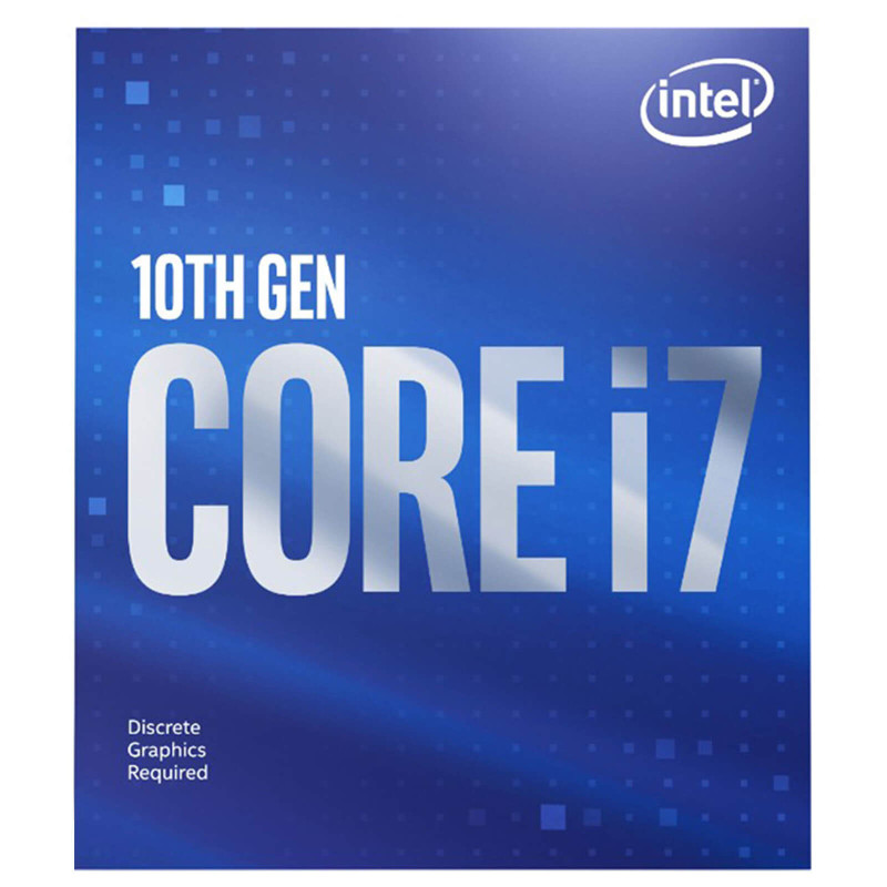 Processeur Intel Core i7-10700F, Octa Cores, up to 4.80GHz, 16 fils, 16Mo Smart Cache Processeur Intel Core i7-10700F, Octa Cores, up to 4.80GHz, 16 fils, 16Mo Smart Cache