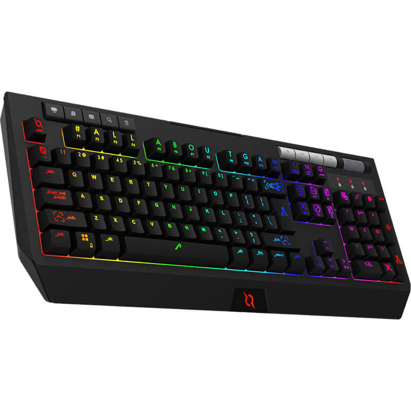 Clavier Gamer Membrane AQIRYS CAPELLA, 100% Anti-ghosting, RGB -Black