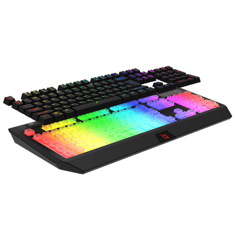 Clavier Gamer Membrane AQIRYS CAPELLA, 100% Anti-ghosting, RGB -Black