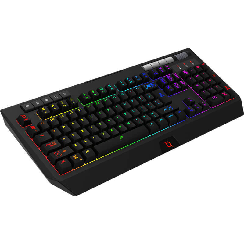 Clavier Gamer Membrane AQIRYS CAPELLA, 100% Anti-ghosting, RGB -Black