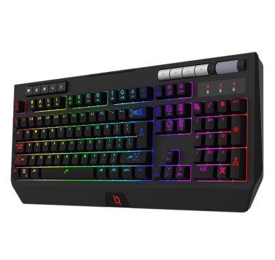 Clavier Gamer Membrane AQIRYS CAPELLA, 100% Anti-ghosting, RGB -Black