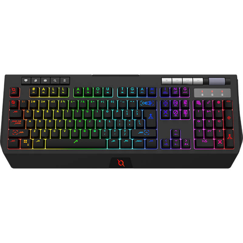 Clavier Gamer Membrane AQIRYS CAPELLA, 100% Anti-ghosting, RGB -Black