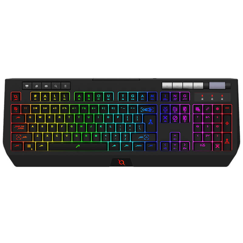 Clavier Gamer Membrane AQIRYS CAPELLA, 100% Anti-ghosting, RGB -Black