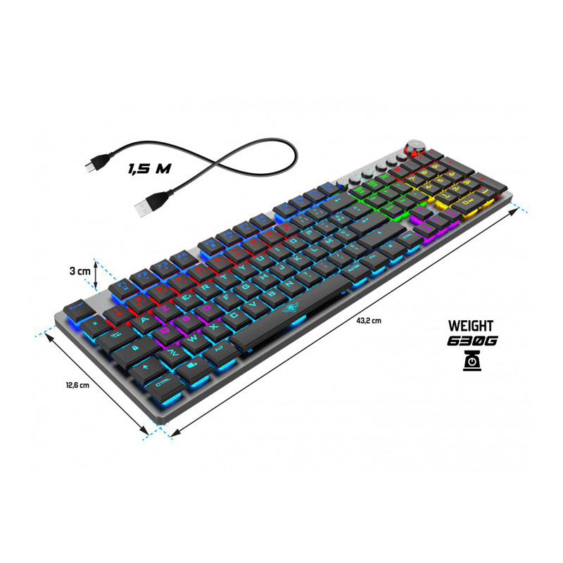 Clavier Gamer Mécanique Sans Fil SOG K1500, 100% Anti-ghosting, RGB Clavier Gamer Mécanique Sans Fil SOG K1500, 100% Anti-ghosting, RGB
