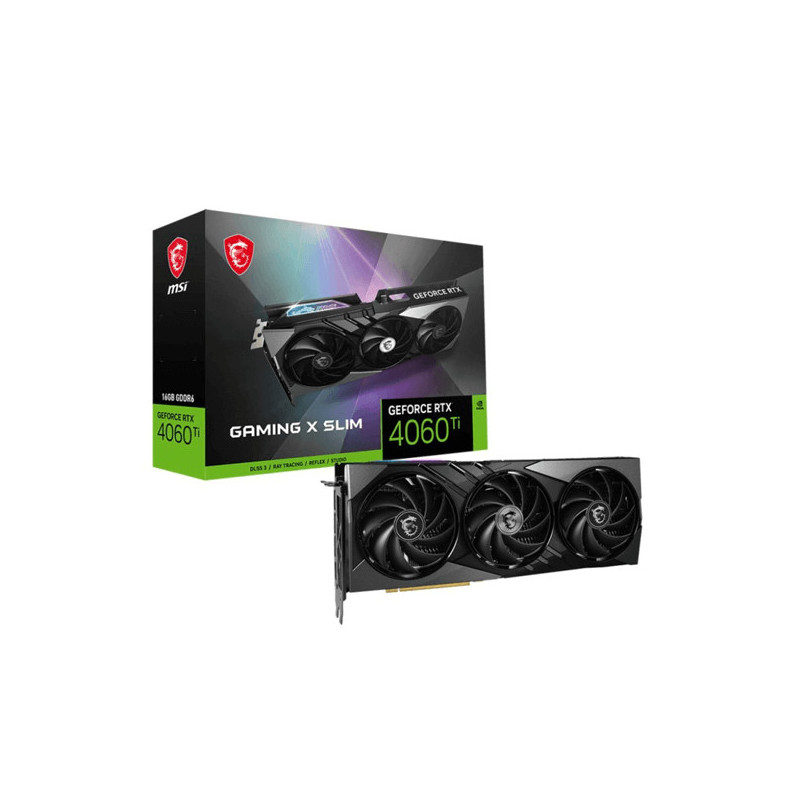 Carte graphique MSI GeForce RTX 4060TI GAMING X SLIM 16G GDDR6 Carte graphique MSI GeForce RTX 4060TI GAMING X SLIM 16G GDDR6