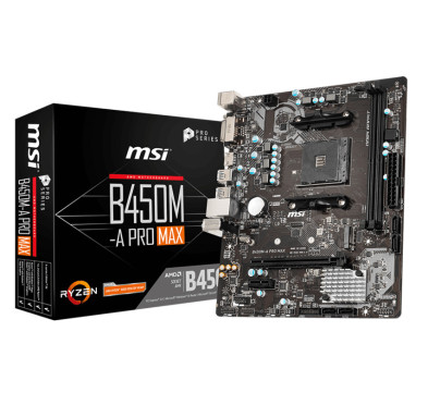 Carte Mère MSI B450M-A PRO MAX - AMD AM4, Core Boost, DDR4 Boost, Turbo M.2