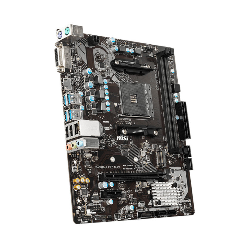 Carte Mère MSI B450M-A PRO MAX - AMD AM4, Core Boost, DDR4 Boost, Turbo M.2 Carte Mère MSI B450M-A PRO MAX - AMD AM4, Core Boost, DDR4 Boost, Turbo M.2