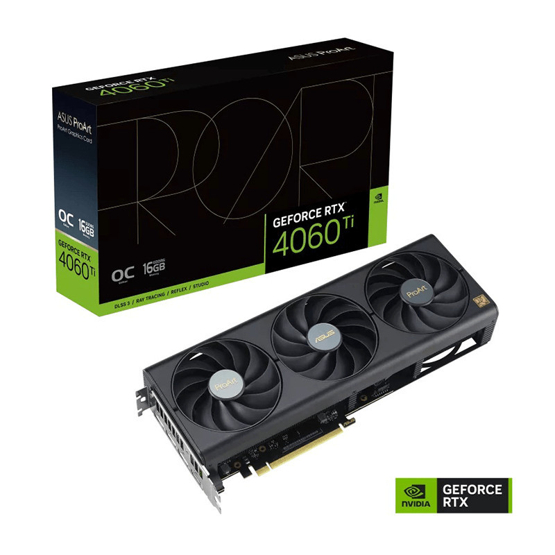Carte graphique ASUS ProArt GeForce RTX™ 4060 Ti OC édition - 16Go GDDR6 Carte graphique ASUS ProArt GeForce RTX™ 4060 Ti OC édition - 16Go GDDR6