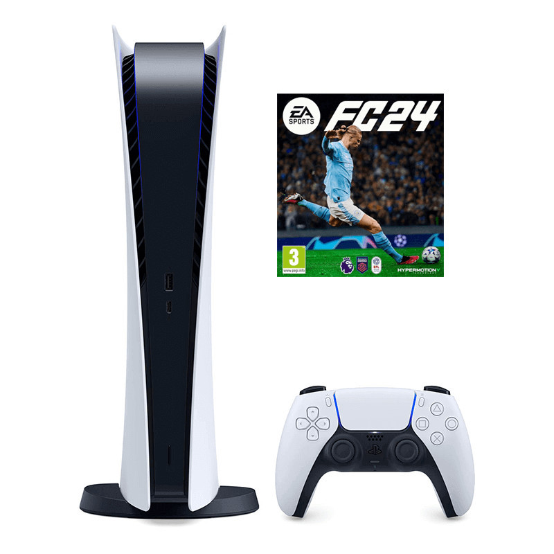Console SONY PS5 Digital edition + EA SPORTS FC 24 Console SONY PS5 Digital edition + EA SPORTS FC 24