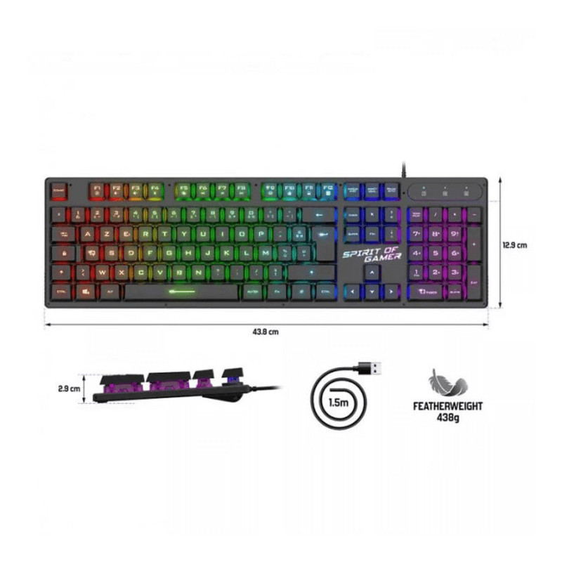 Clavier Semi Mécanique SOG Pro K1 RGB 3 Modes