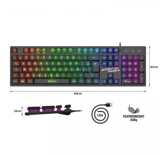 Clavier Semi Mécanique SOG Pro K1 RGB 3 Modes