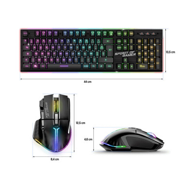 Pack Gamer sans fil SOG ULT600: clavier semi-mécanique & souris 8 Boutons