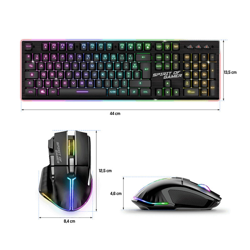 Pack Gamer sans fil SOG ULT600: clavier semi-mécanique & souris 8 Boutons Pack Gamer sans fil SOG ULT600: clavier semi-mécanique & souris 8 Boutons