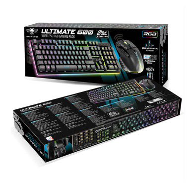Pack Gamer sans fil SOG ULT600: clavier semi-mécanique & souris 8 Boutons