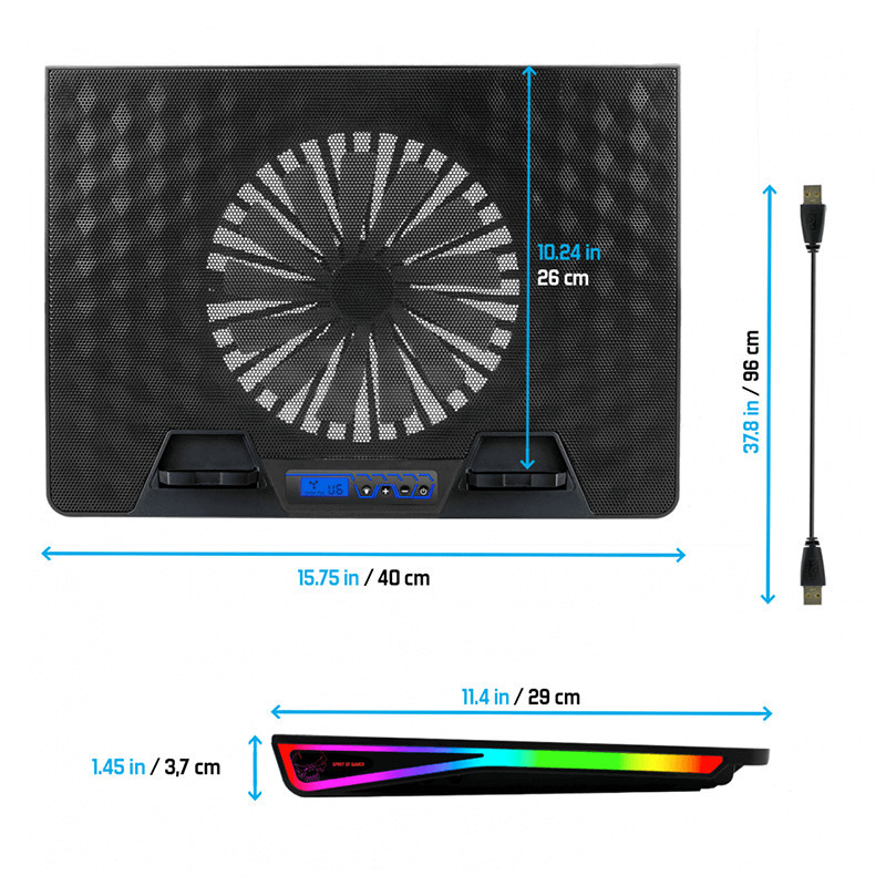 Refroidisseur pc portable Spirit of gamer Airblade 800 Refroidisseur pc portable Spirit of gamer Airblade 800