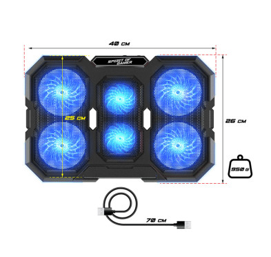 Refroidisseur pc portable 17" SOG Airblade 700 RGB