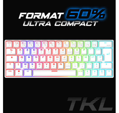 Clavier Spirit Of Gamer XPERT-K200 - Mécanique sans fil , RGB WHITE