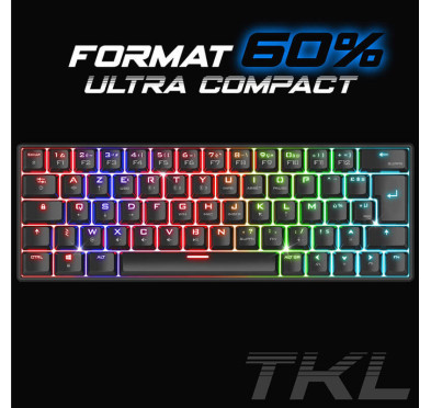 Clavier Gamer SOG - Mécanique sans fil XPERT-K200, RGB BLACK