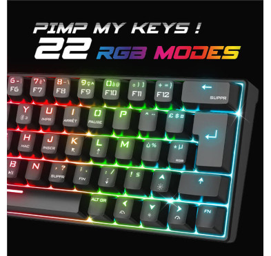 Clavier Gamer SOG - Mécanique sans fil XPERT-K200, RGB BLACK