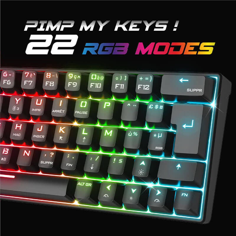 Clavier Gamer SOG - Mécanique sans fil XPERT-K200, RGB BLACK Clavier Gamer SOG - Mécanique sans fil XPERT-K200, RGB BLACK
