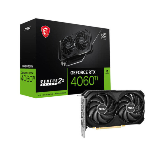 Carte graphique MSI GeForce RTX 4060 Ti Ventus 2X Black OC -8G GDDR6