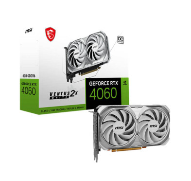 Carte graphique MSI GeForce RTX 4060 Ventus 2X Blanc OC - 8Go GDDR6